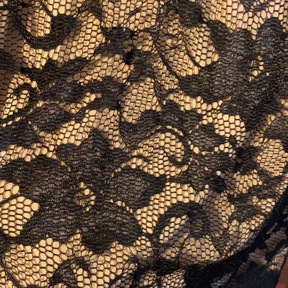 Slinky dress with black lace overlay - Picture 3 of 4